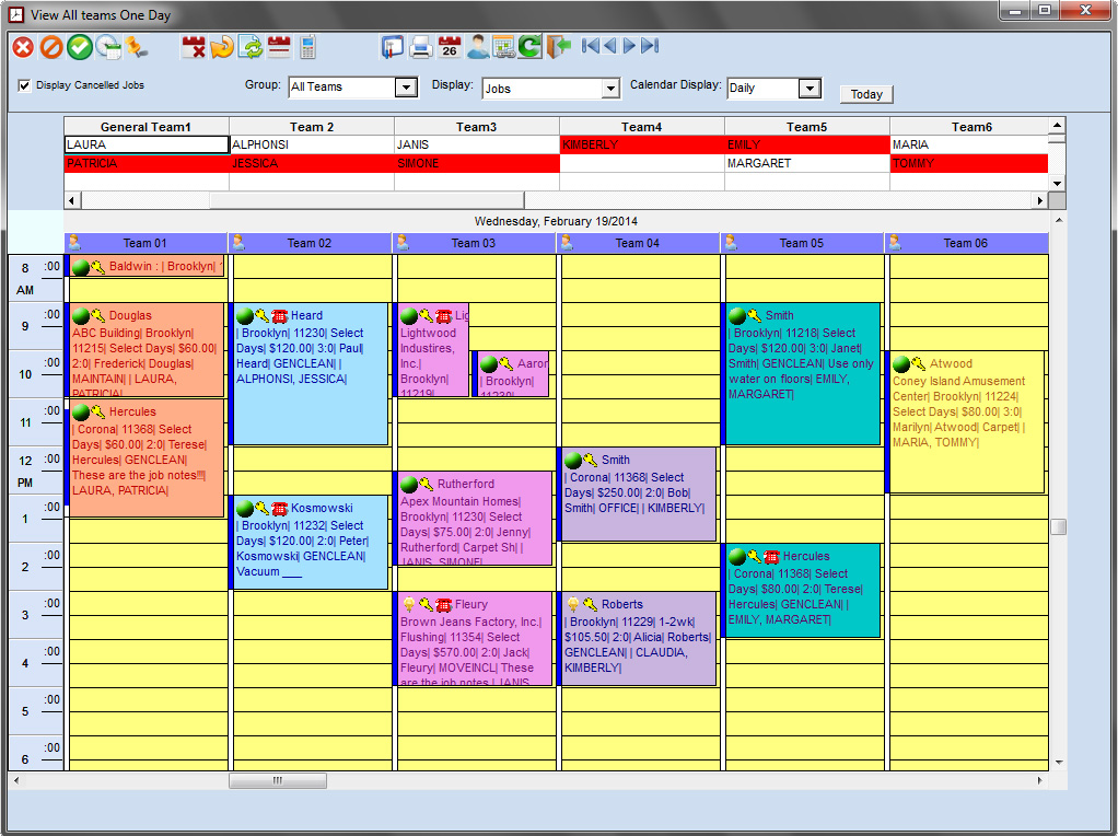 Daily Management Calendar