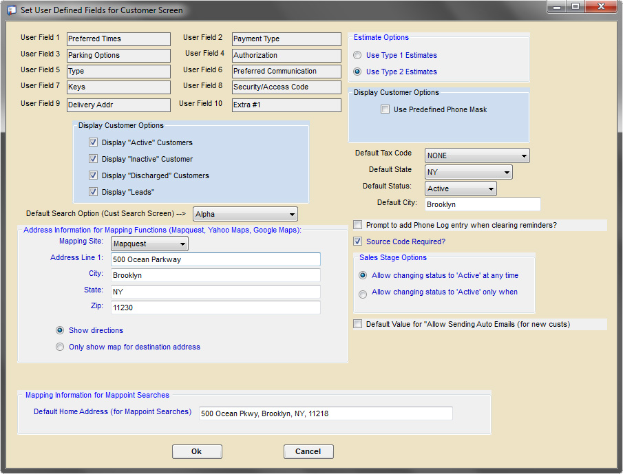 Scheduling Manager Gemini User-Defined Fields