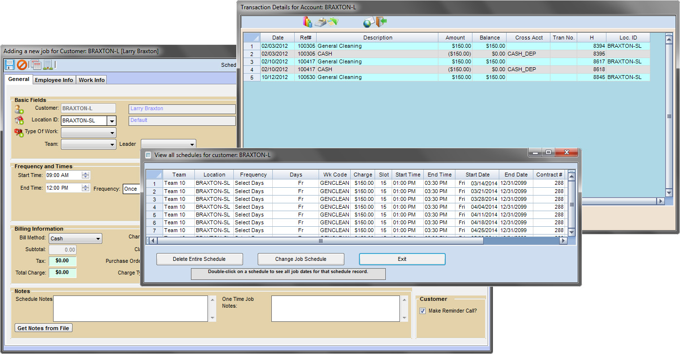 easy screen access in Scheduling Manager software