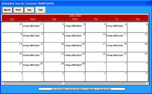 customer appointments calendar