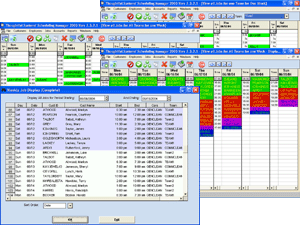 multiple job scheduling screens