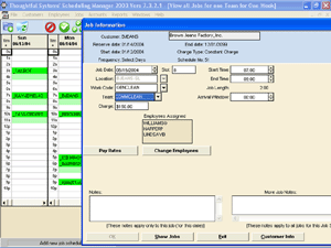 Make in-time changes for a job appointment